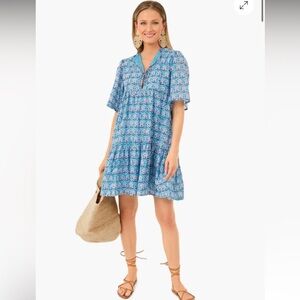 Emerson Fry Friday Flowers Isla Dress Blue